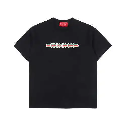 G Gucci cinturón con letras estampado cuello redondo manga corta