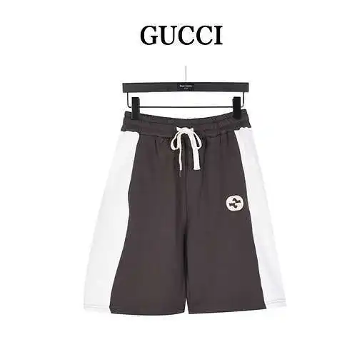G Gucci pantalones cortos con bordado de patchwork Doble G