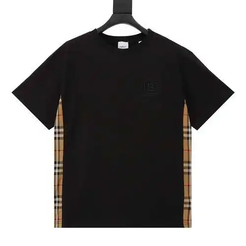 BBR pecho B logo bordado cuadros patchwork manga corta