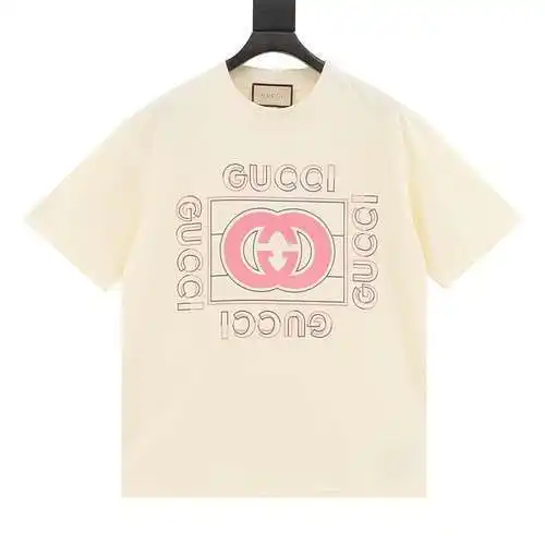 Camiseta de manga corta con estampado de pasta de agua, cuadrado grande, doble G, edición limitada, 