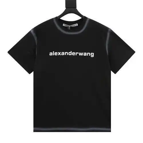 AW Alexander Wang camiseta de manga corta con logo lavado y letras