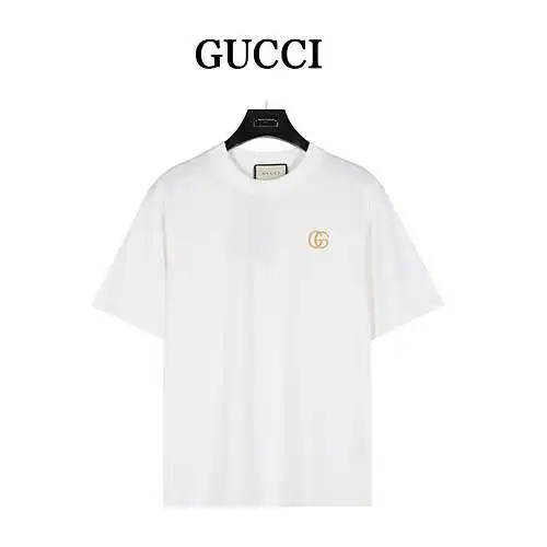 G Gucci oro doble G bordado manga corta