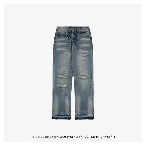 Vaqueros lavados con corte a cuchillo CL 23ss