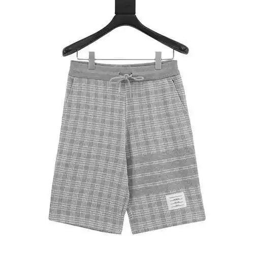 Shorts TB a rayas en jacquard con pata de gallo