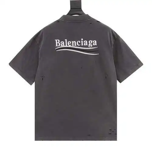 BLCG 24ss clásico cola bordado lavado, desgastado y deshilachado mangas cortas