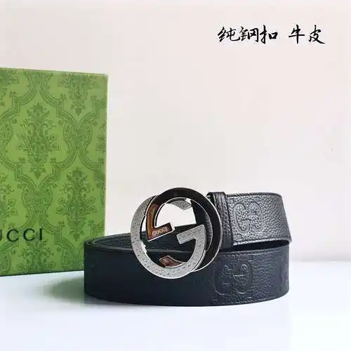 Cinturón de cuero original para hombre GUCC, cinturón para hombre GUCC de calidad, disponible al por
