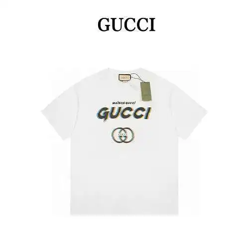 Mangas cortas con letras fantasma de primavera y verano G Gucci 24ss de alta calidad
