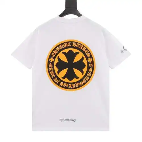 CH 2024 Primavera y novedad de verano, camiseta de manga corta con estampado cruzado y logotipo gran