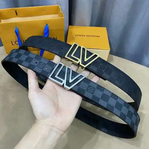 LV cinturón de cuero original para hombre calidad de contador LV cinturón para hombre listo stock ve