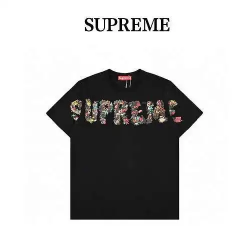sup*reme2024ss manga corta con estampado de letras