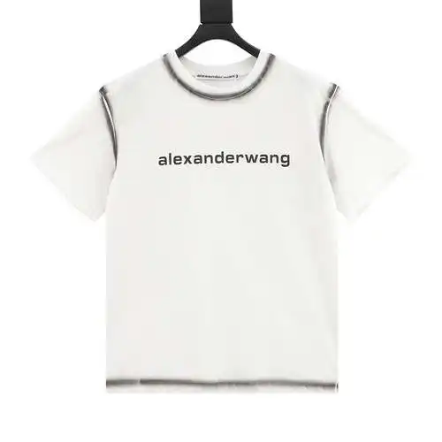 AW Alexander Wang camiseta de manga corta con logo lavado y letras