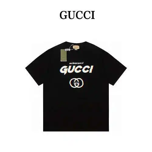 Mangas cortas con letras fantasma de primavera y verano G Gucci 24ss de alta calidad