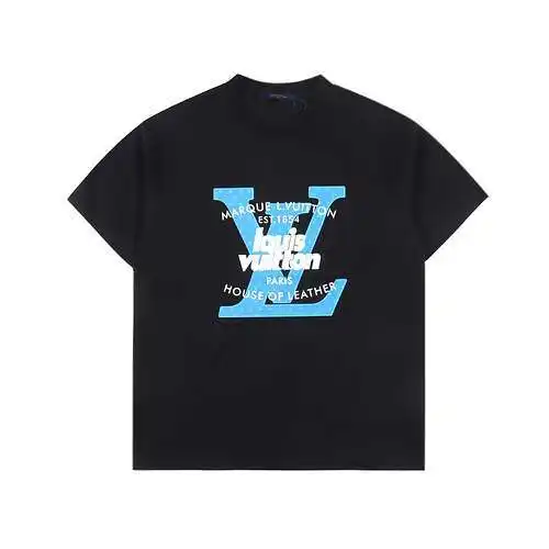 Camiseta de manga corta con letra presbicia edición limitada LV Louis Vuitton 1854