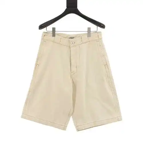 Prada PRD pantalones cortos vaqueros con bolsillo triangular blanco roto