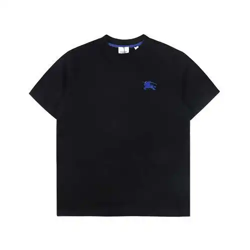 Camiseta de manga corta con bordado de caballito azul BBR Burberry 24SS