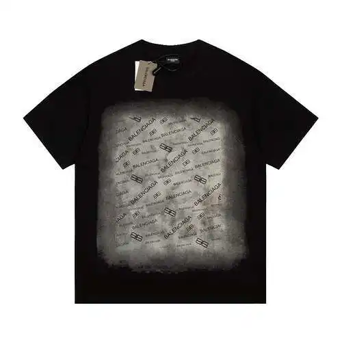 BLCG Balenciaga 2023SS logo de letra degradado manga corta