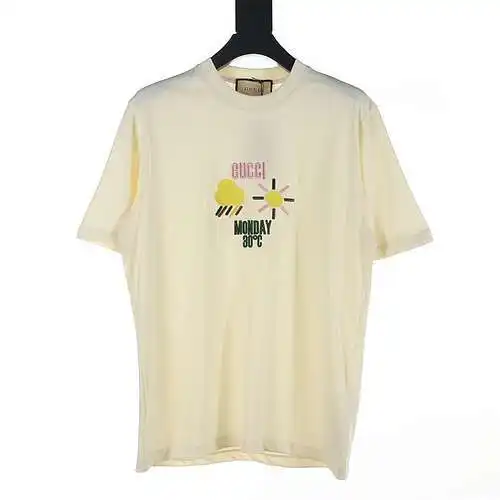 Camiseta de manga corta bordada con letra G Gucci GUC Weather Temperature