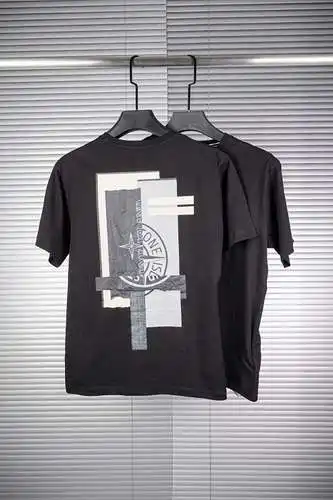 Stone Island Cuadrado Manga Corta Negro