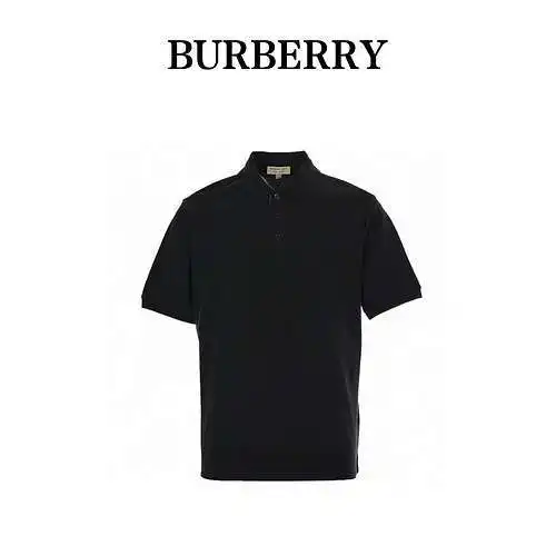 BBR Burberry Classic War Horse Polo de manga corta con etiqueta pequeña bordada