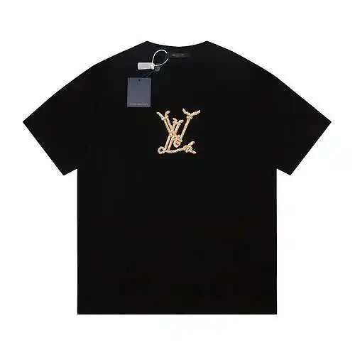 LV Louis Vuitton Navy Series Cuerda Manga corta Negro
