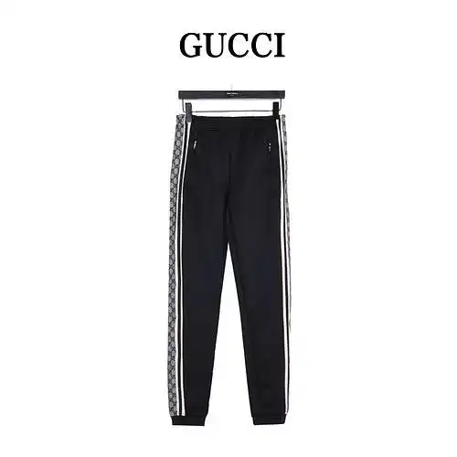 Pantalones clásicos con correas y estampado de serpiente de GC/Gucci