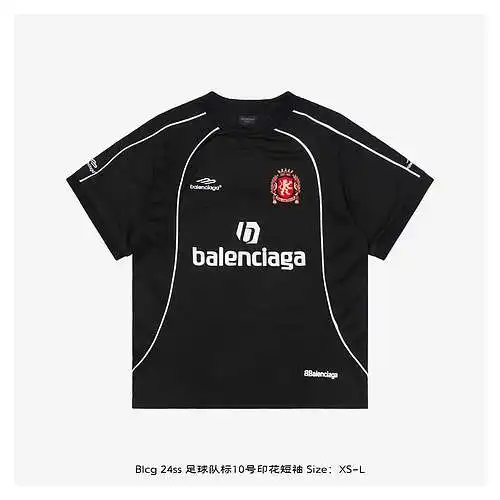 Logotipo del equipo de fútbol Blcg 24ss No. 10 impreso de manga corta