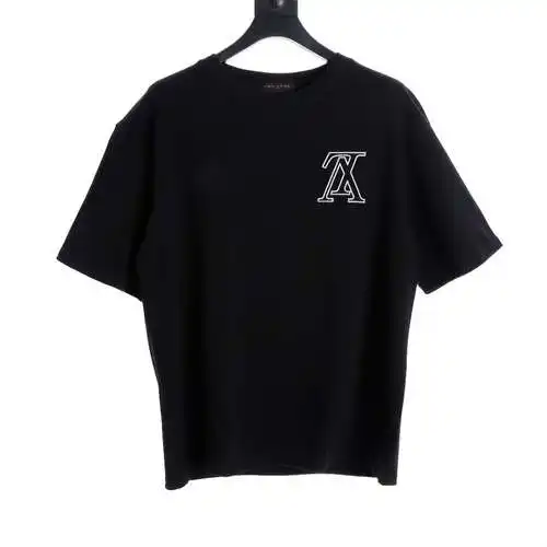 Camiseta LV de manga corta con logo al revés