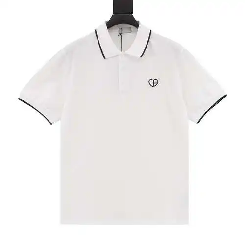Polo de manga corta con logo CD Love bordado
