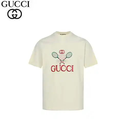 Raqueta de tenis GC/Gucci 24FW bordada manga corta