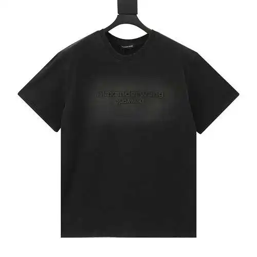 Camiseta de manga corta con logo y letras en relieve lavadas de AW Alexander Wang
