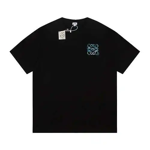 Loewe 24Ss Logo Difuminado Manga Corta Negro