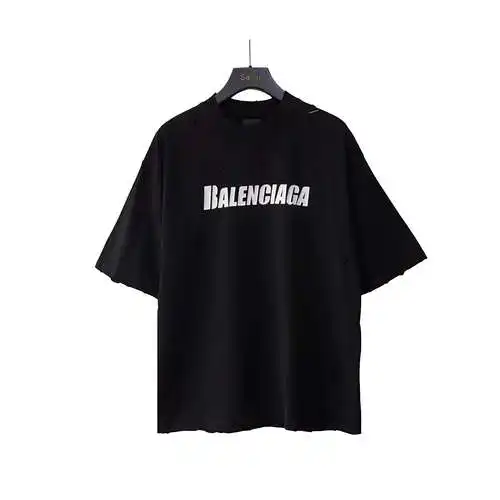 Balenciaga BLCG lavado, logotipo dañado roto de manga corta