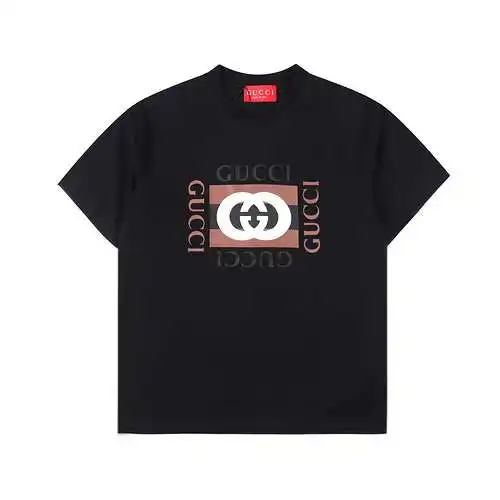 GC/Gucci 24SS nueva camiseta de manga corta con estampado cuadrado