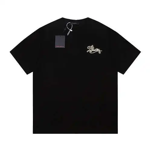 LV Louis Vuitton serie náutica de verano última letra manga corta negro