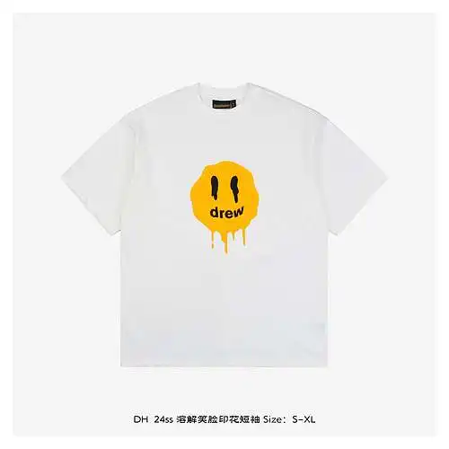 DH 24ss mangas cortas con estampado de caritas sonrientes que se disuelven