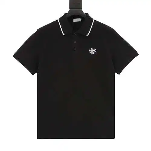 Polo de manga corta con logo CD Love bordado