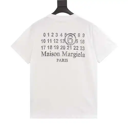 Margiela MM6 camiseta de manga corta con estampado de letras y logo bordado
