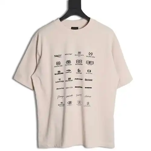 Camiseta de manga corta con logo estampado BLCG Balenciaga 24SS