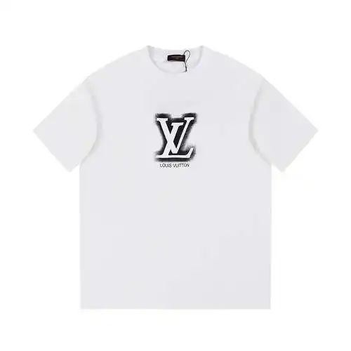 Camiseta de manga corta LV Louis Vuitton 24ss Snowflake Hollow