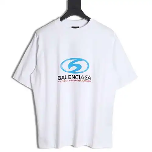 BLCG Balenciaga 24SS camiseta de manga corta con estampado de ondas