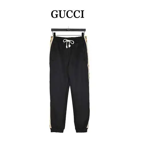 Pantalones de traje con cinta reflectante y doble G lateral clásica de GC/Gucci