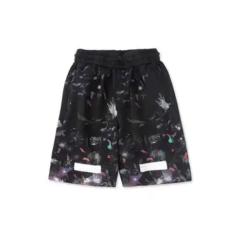 Pantalones cortos al bies con tinta y salpicaduras de fuegos artificiales de cielo estrellado OW 17S