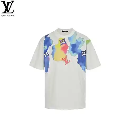 Camiseta de manga corta con estampado de ogos irregulares LV/Louis Vuitton