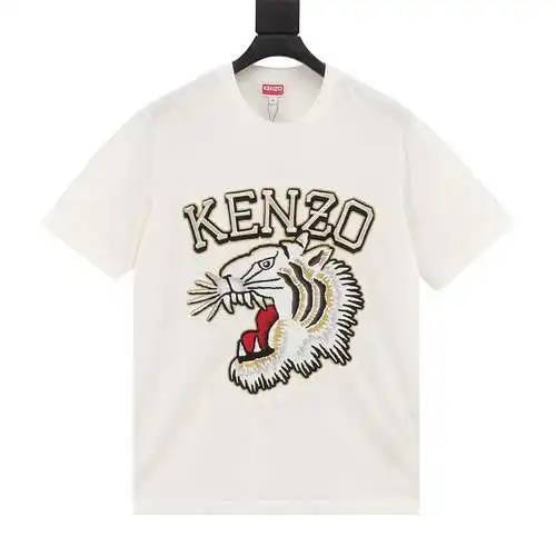 Camiseta KZ Kenzo de manga corta con bordado de cabeza de tigre