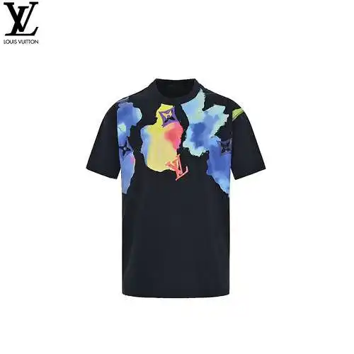 Camiseta de manga corta con estampado de ogos irregulares LV/Louis Vuitton