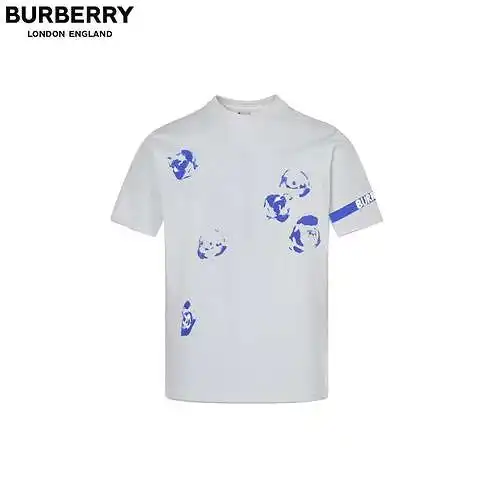 Burberry/BBR 2024ss camiseta de manga corta con estampado de flores rosas