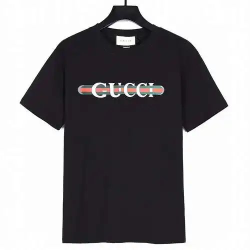 GC/Gucci 24ss nuevo nuevo cinturón con letras impresas de manga corta
