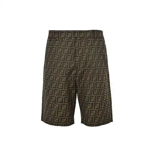 FD/Fendi 24ss FF pantalones cortos de jacquard con estampado integral de flores antiguas