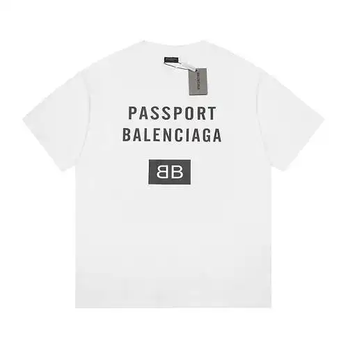 BLCG Balenciaga Double B Passport Manga Corta Blanco
