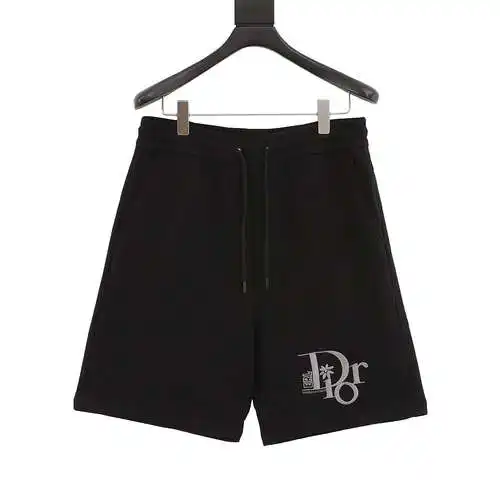 Shorts con letras bordadas en el dobladillo CD